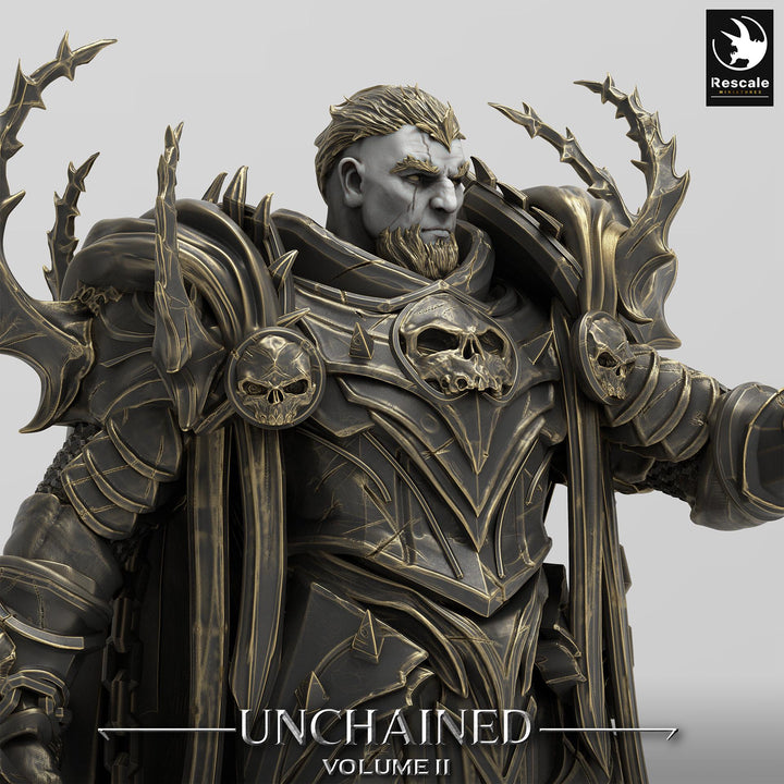Oathbreaker Paladin, Fighter Battlemaster Great Sword PC / NPC, DnD 5e Unpainted Mini| 28mm, 32mm,54mm,75mm,100mm Scales |Dungeons &amp; Dragons