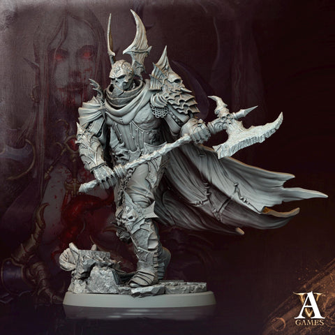Undead Knight, Death Knight, Oathbreaker Paladin | 28mm,32mm, 54mm ,75mm,100mm Scale | Dungeons & Dragons Miniature Pathfinder Role Playing