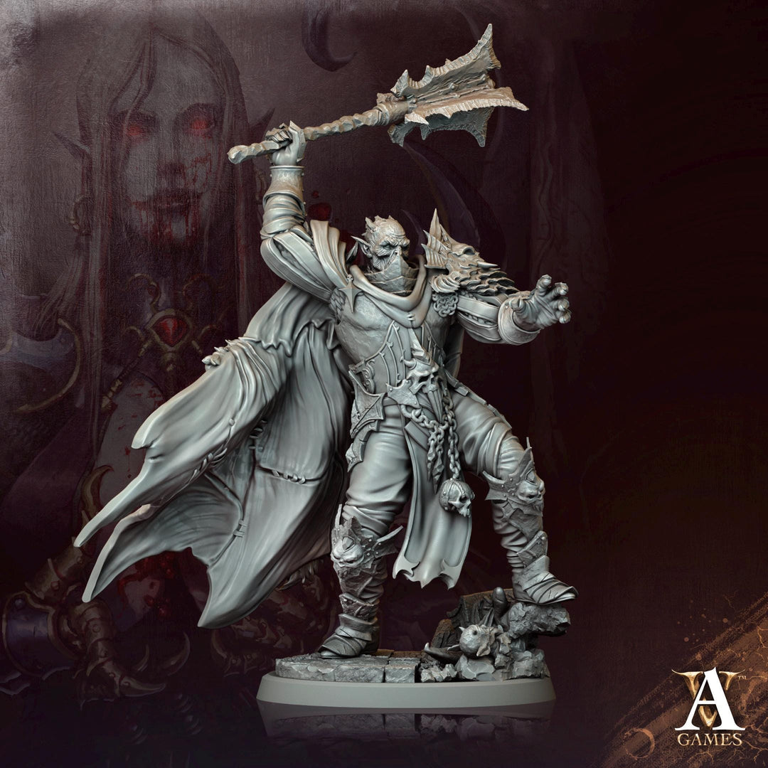 Undead Knight, Death Knight, Oathbreaker Paladin | 28mm,32mm, 54mm ,75mm,100mm Scale | Dungeons & Dragons Miniature Pathfinder Role Playing