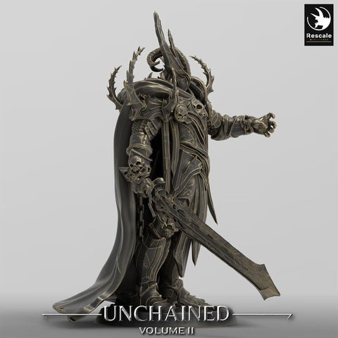 Oathbreaker Paladin, Fighter Battlemaster Great Sword PC / NPC, DnD 5e Unpainted Mini| 28mm, 32mm,54mm,75mm,100mm Scales |Dungeons & Dragons