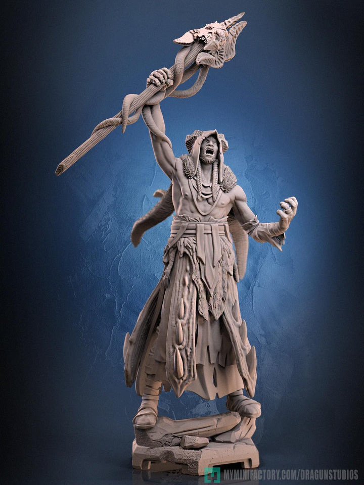 Human Druid, Sorcerer PC / NPC D&amp;D 5e Unpainted Miniature| 28mm,32mm,54mm,75mm,100mm Scales | Pathfinder Figure | RPG | Figurine unpainted |