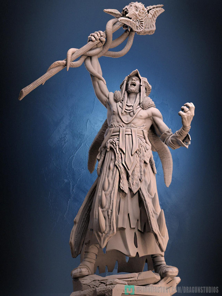 Human Druid, Sorcerer PC / NPC D&amp;D 5e Unpainted Miniature| 28mm,32mm,54mm,75mm,100mm Scales | Pathfinder Figure | RPG | Figurine unpainted |