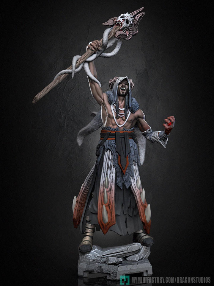 Human Druid, Sorcerer PC / NPC D&amp;D 5e Unpainted Miniature| 28mm,32mm,54mm,75mm,100mm Scales | Pathfinder Figure | RPG | Figurine unpainted |