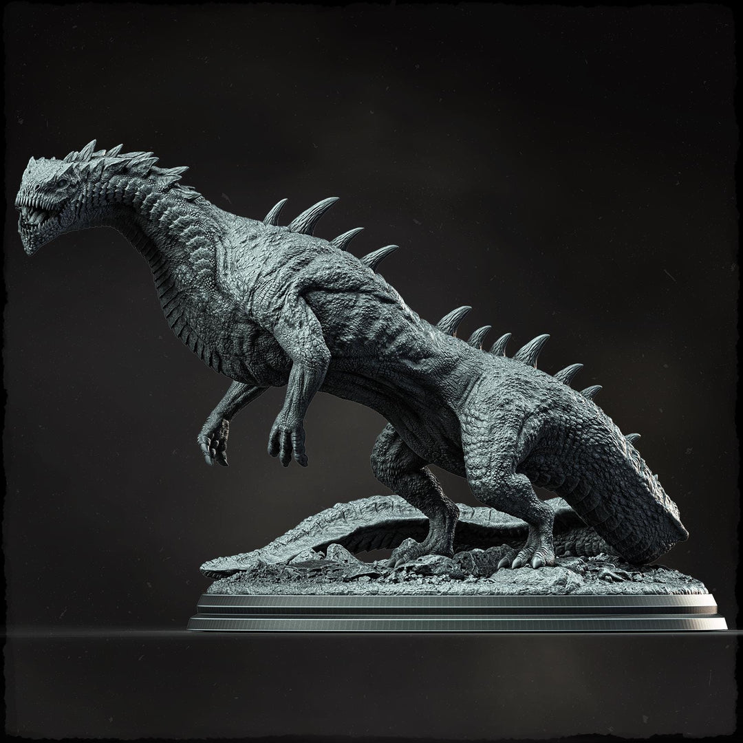 Thundralisk the Swift Fury, Gargantuan Lizard Monster (4 sizes) D&amp;D Miniature | 265mm Long | Resin Statue Figurine Dungeons and Dragons 5e