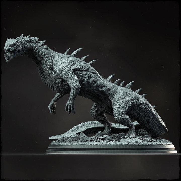 Thundralisk the Swift Fury, Gargantuan Lizard Monster (4 sizes) D&amp;D Miniature | 265mm Long | Resin Statue Figurine Dungeons and Dragons 5e