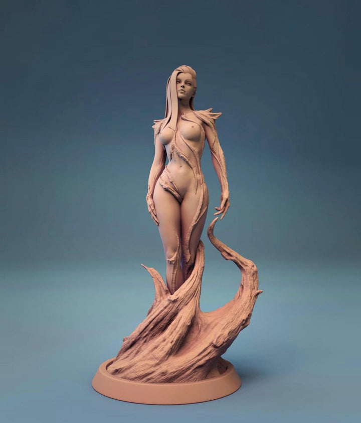 Beautiful Dryad, Female Fey Druid, PC / NPC Miniature | 28mm, 32mm, 54mm,75mm, 100mm Scales | Pathfinder Figure | DnD |Figurine unpainted |