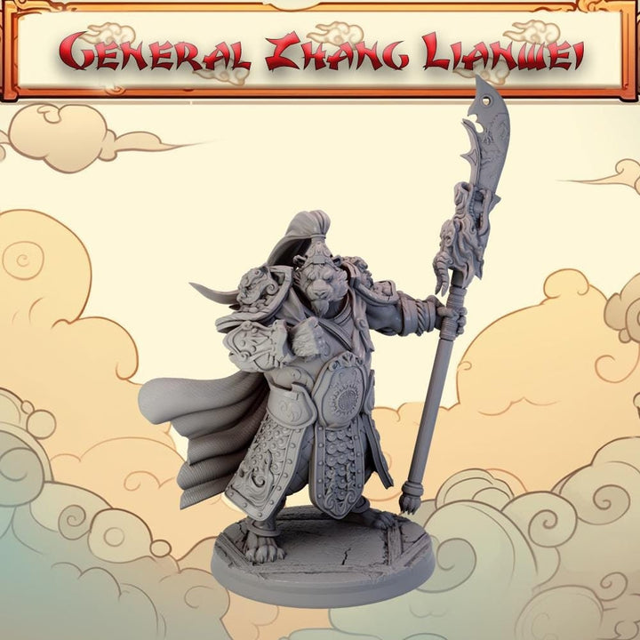 TigerFolk Fighter Polearm Battle Master, Paladin, Leonin, Tabaxi | 28mm,32mm,54mm,75mm,100mm Scales| Dungeons and Dragons D&amp;D 5e Pathfinder