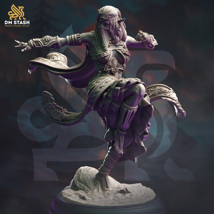 Female Elf Monk Sorcerer Druid Miniature | 28mm, 32mm,54mm,75mm,100mm Scales | Dungeons &amp; Dragons, Pathfinder | DM Stash | Role playing game