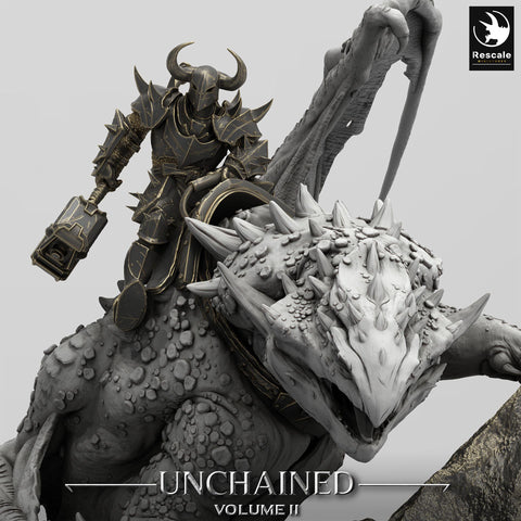 Gargantuan Volcanic Dragon with Rider | Resin Miniature | 28mm, 32mm Scales | Dragon Queen | Dungeons and Dragons| Flesh of Gods