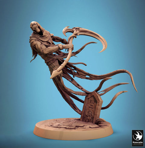 Ghost Undead Monster, Scythe or Sword Options (5 sizes), DnD 5e Unpainted Mini| 28mm, 32mm,54mm,75mm,100mm Scales | Dungeons & Dragons