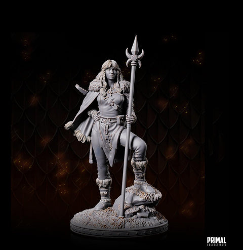 Human Female Cleric, Druid PC NPC Miniature | 28mm,32mm,54mm,75mm,100mm Scales | Dungeons and Dragons | Pathfinder | Battle Wizard