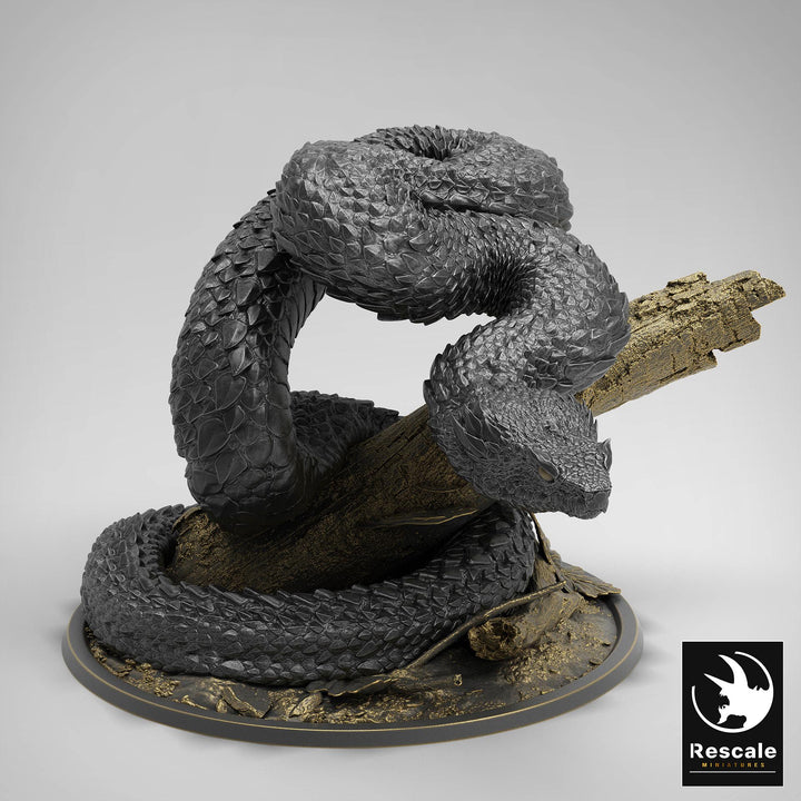 Giant Viper, Snake (4 sizes) D&amp;D 5e Miniature | 28mm,32mm Scales (Large), Huge, Gargantuan |Resin Figure Dungeons and Dragons 5e Pathfinder