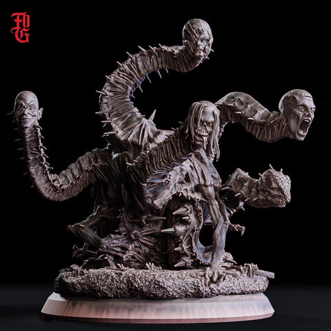 False Hydra, Monstrosity Fiend, Undead |4 sizes Medium,Large,Huge,Gargantuan| Boss Monster Mini - D&D 5e Pathfinder Figurine | Flesh of Gods