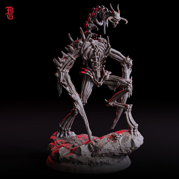 Undead Bone Construct, Demon Fiend, Miniature | 4 Sizes Medium, Large, Huge, Gargantuan | Dungeons and Dragons 5e Pathfinder | Flesh of Gods