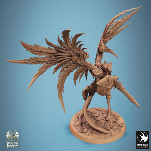 Winged Paladin, Male Celestial Angel, Solar, Deva (2 Poses), DnD 5e Unpainted Mini | 28mm, 32mm,54mm,75mm,100mm Scales |Dungeons & Dragons