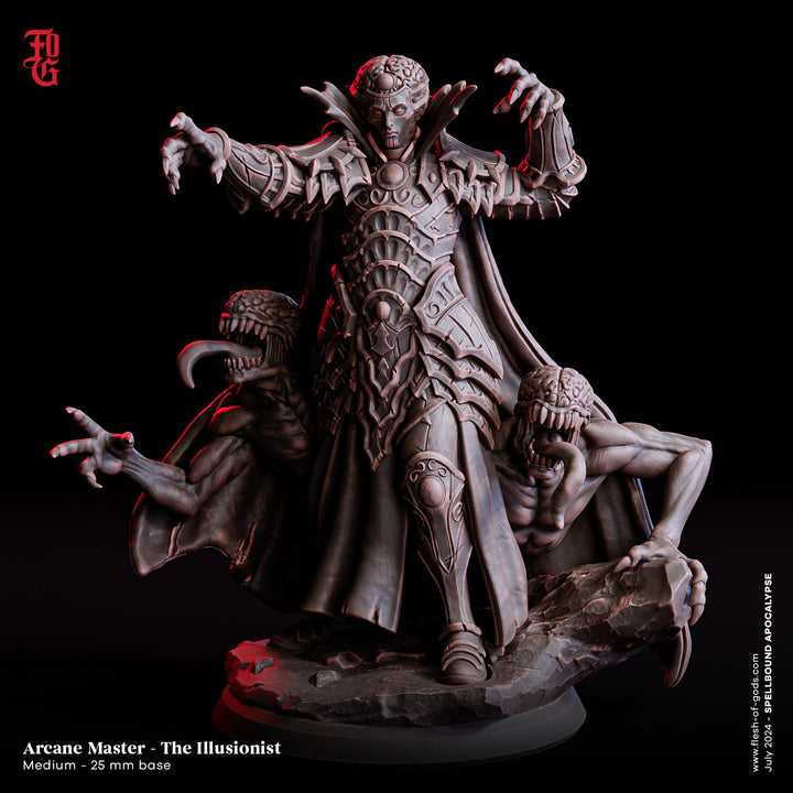 Master Illusionist, Wizard, Warlock, Sorcerer | 28mm, 32mm,54mm,75mm,100mm Scales | Player Character Mini D&amp;D5e Pathfinder | Flesh of Gods