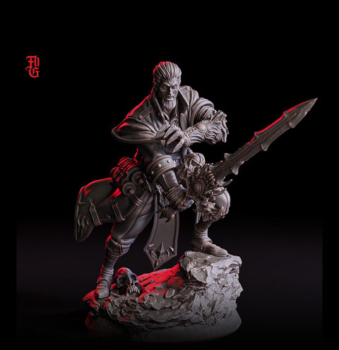 Warlock Hexblade, Fighter PC / NPC | 28mm, 32mm,54mm75mm,100mm Scales | Player Character Mini -D&D 5e Pathfinder Figurine | Flesh of Gods