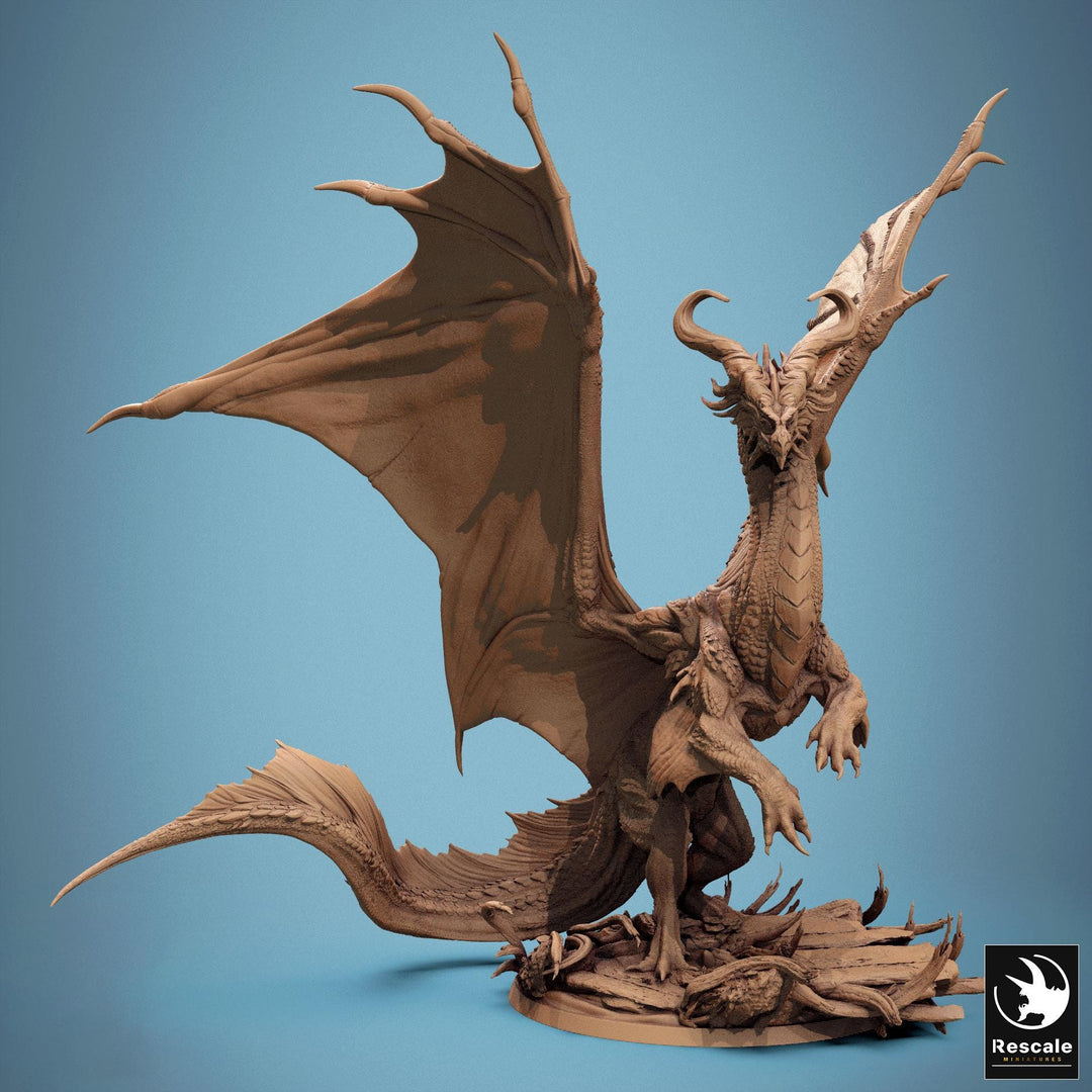 Legendary Dragon (4 sizes) D&D Miniature | 255mm Wing Span, 232mm Height | Resin Figurine | Dungeons and Dragons 5e Pathfinder | Great gift