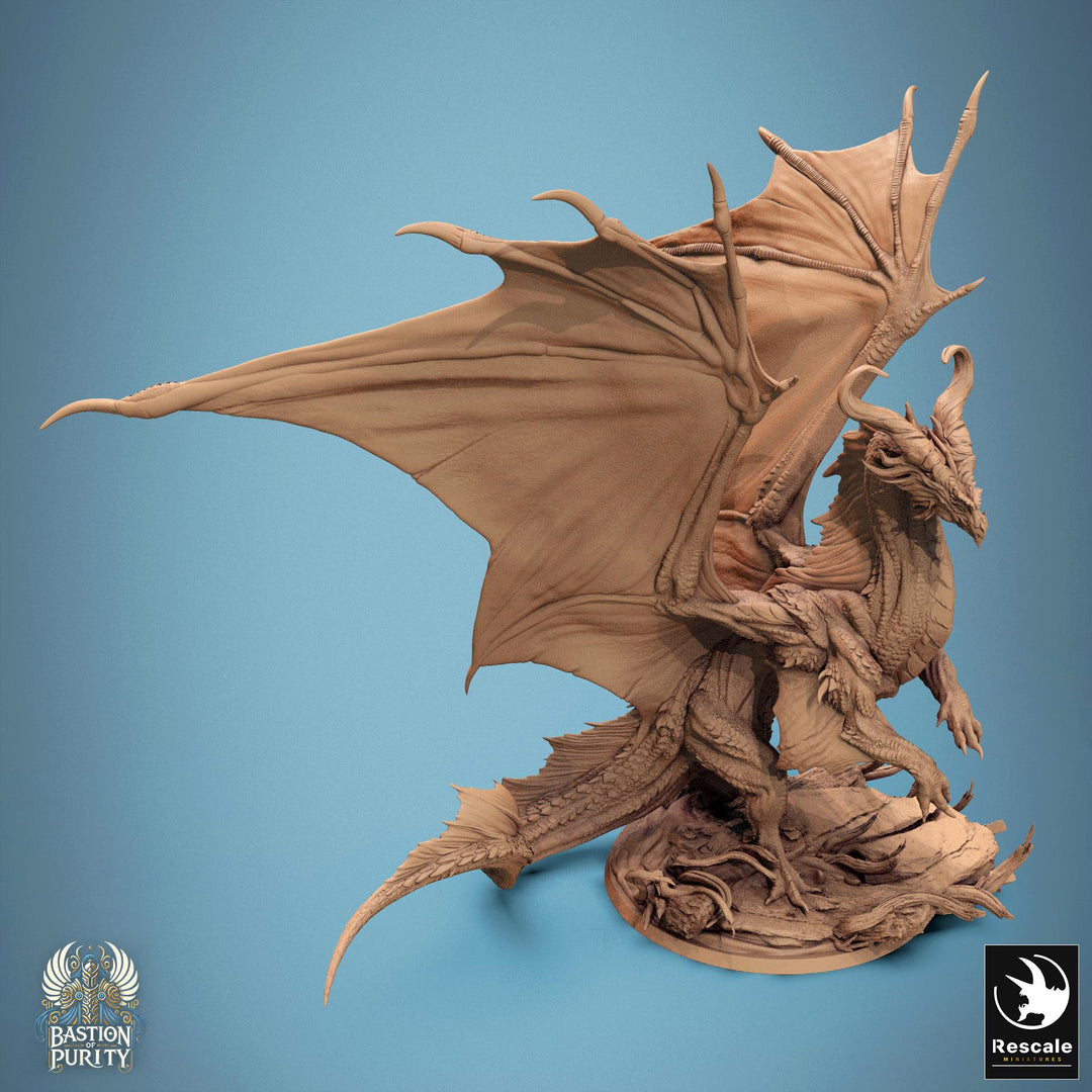 Legendary Dragon (4 sizes) D&amp;D Miniature | 255mm Wing Span, 232mm Height | Resin Figurine | Dungeons and Dragons 5e Pathfinder | Great gift