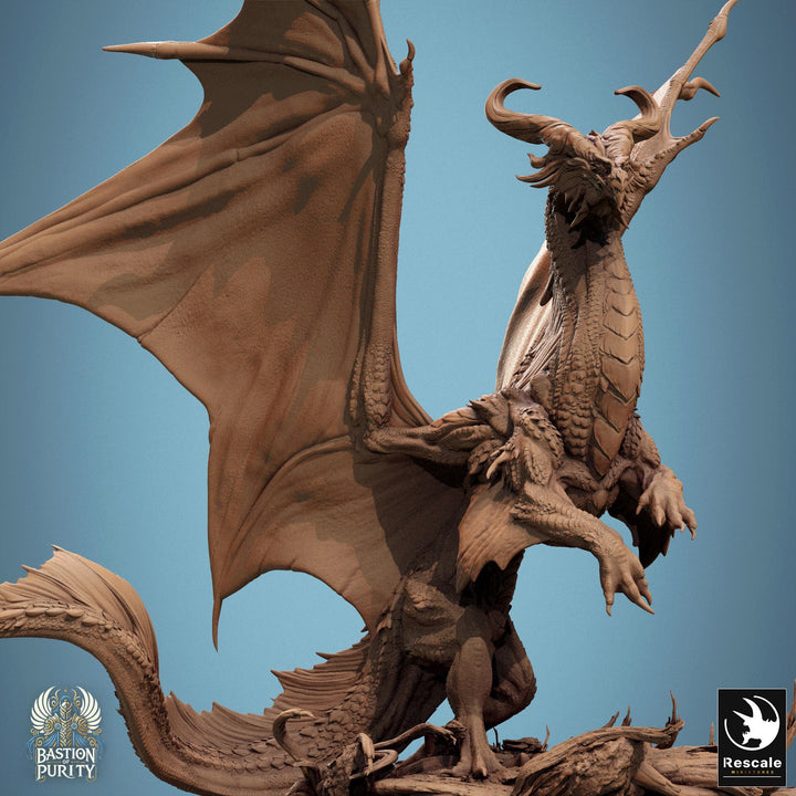 Legendary Dragon (4 sizes) D&amp;D Miniature | 255mm Wing Span, 232mm Height | Resin Figurine | Dungeons and Dragons 5e Pathfinder | Great gift