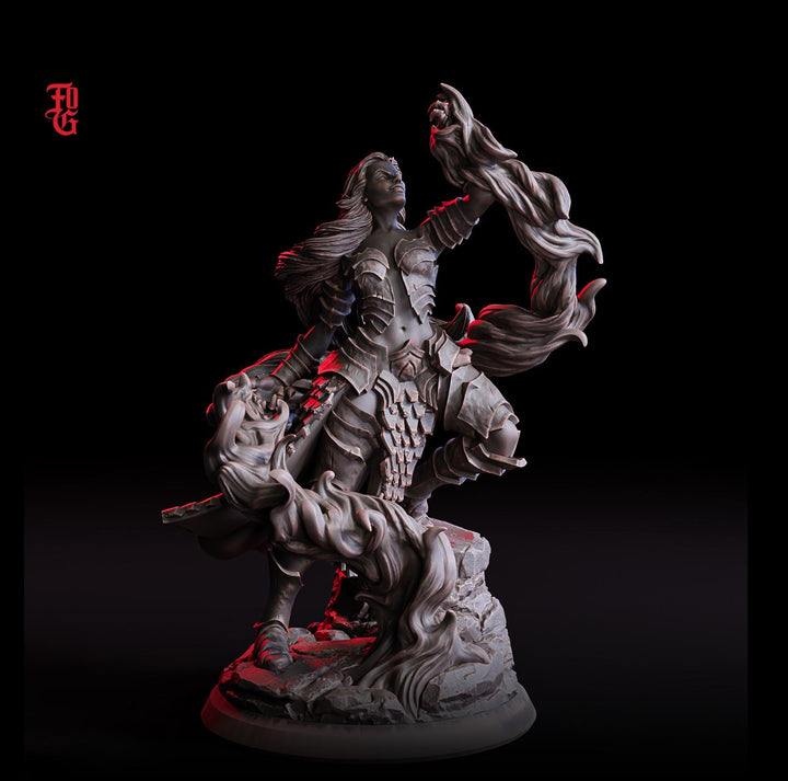 Female Warlock, Sorcerer PC / NPC | 28mm, 32mm,54mm75mm,100mm Scales | Player Character Mini -D&amp;D 5e Pathfinder Figurine | Flesh of Gods