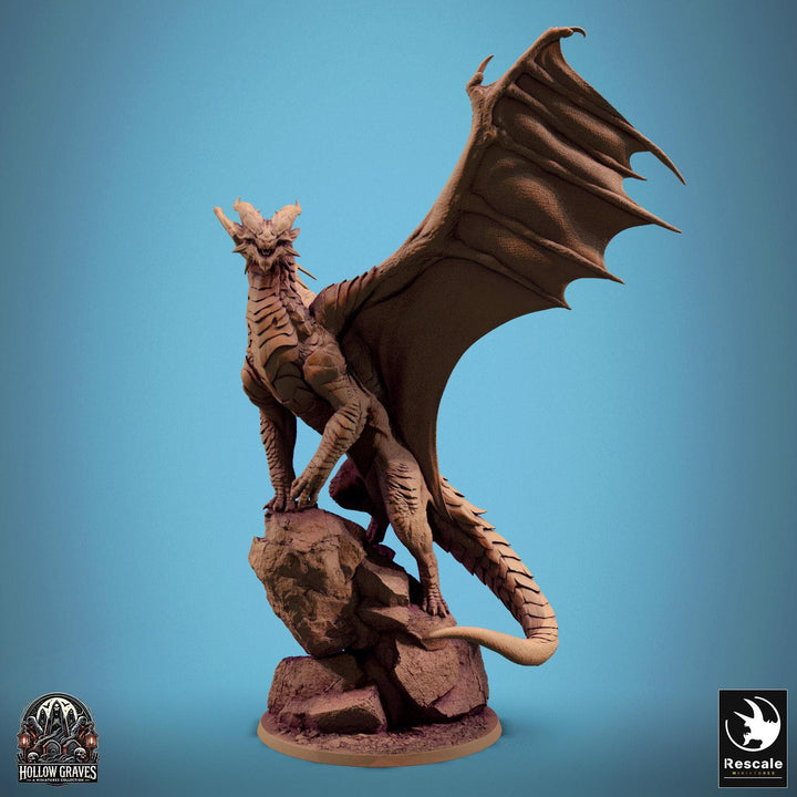 Legendary Dragon (4 sizes) D&amp;D Miniature | 230mm Wing Span, 266mm Height | Resin Figurine | Dungeons and Dragons 5e Pathfinder | Great gift