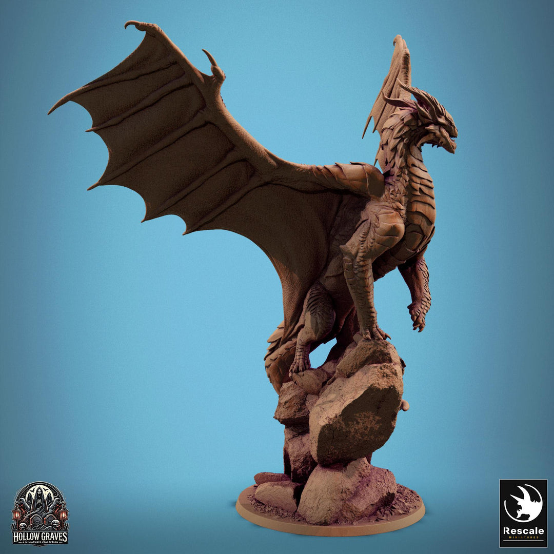 Legendary Dragon (4 sizes) D&amp;D Miniature | 230mm Wing Span, 266mm Height | Resin Figurine | Dungeons and Dragons 5e Pathfinder | Great gift