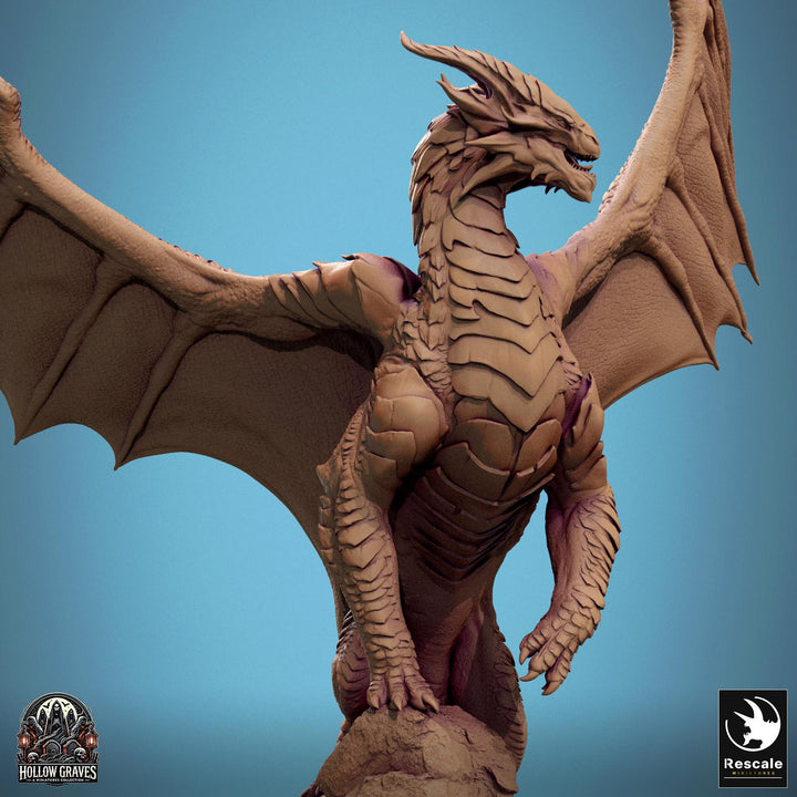 Legendary Dragon (4 sizes) D&amp;D Miniature | 230mm Wing Span, 266mm Height | Resin Figurine | Dungeons and Dragons 5e Pathfinder | Great gift