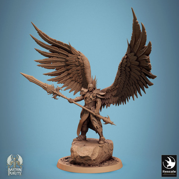 Winged Paladin, Male Celestial Angel, Solar, Deva (2 Poses), DnD 5e Unpainted Mini | 28mm, 32mm,54mm,75mm,100mm Scales |Dungeons &amp; Dragons