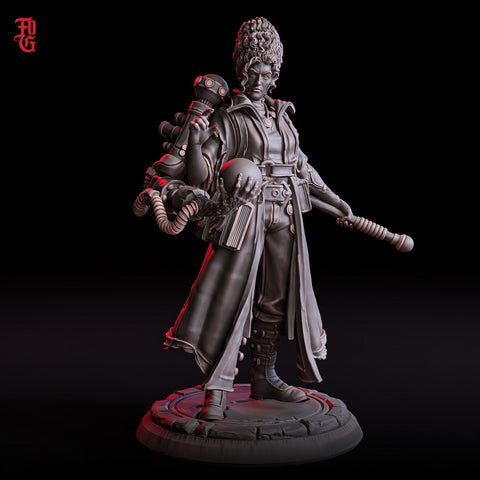 Female Artificer, Wizard, Warlock, Sorcerer | 28mm, 32mm,75mm Scales | 100mmTall | Player Character Mini- D&D 5e Pathfinder | Flesh of Gods