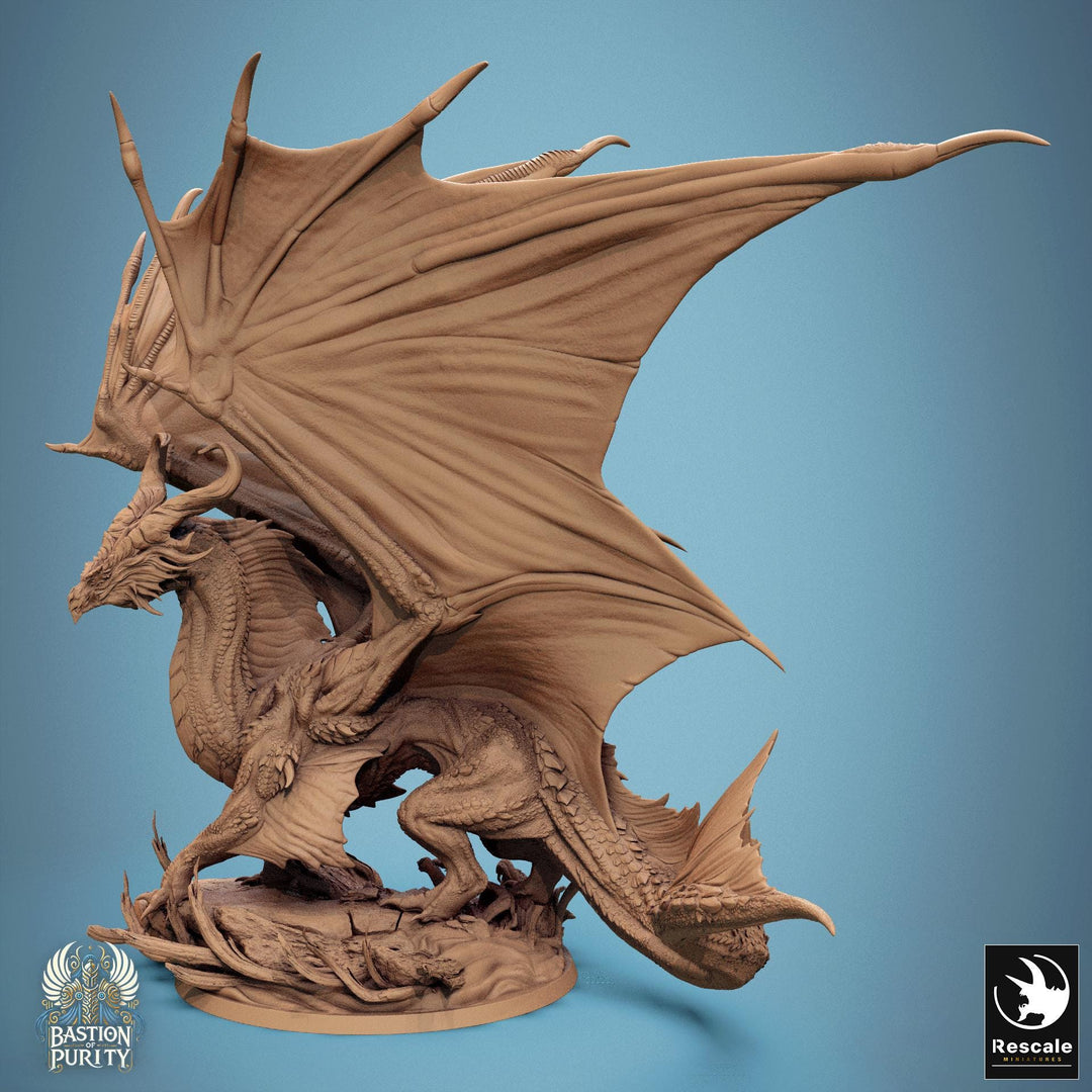 Legendary Dragon (4 sizes) D&amp;D Miniature | 290mm Wing Span, 217mm Height | Resin Figurine | Dungeons and Dragons 5e Pathfinder | Great gift