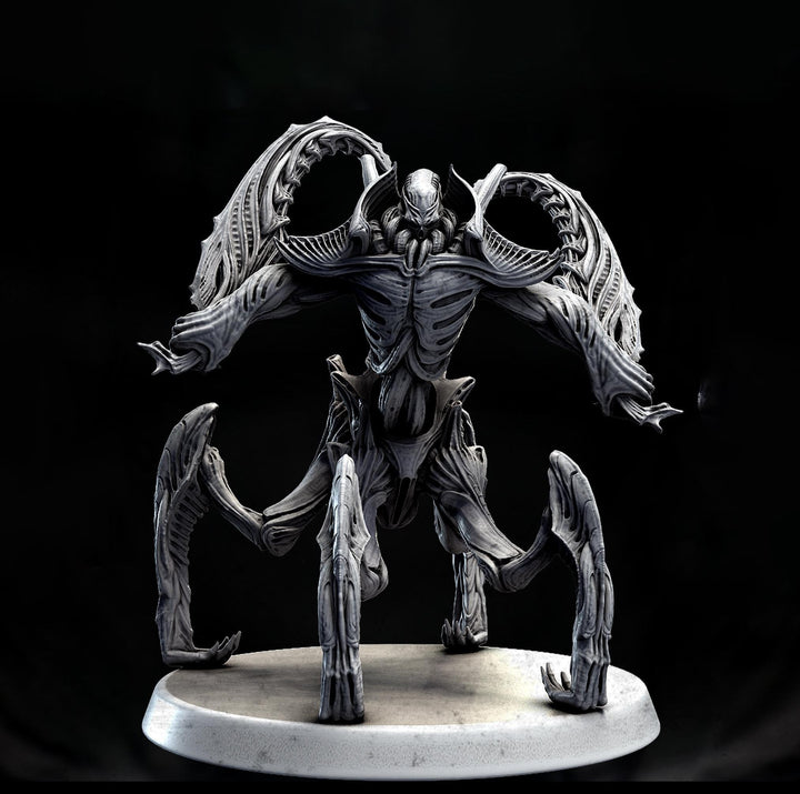 Sci-Fi Miniature Robot Enfield Dragoon, H.R Giger Style | Base Diameter Sizes: 50mm, 65mm,80mm | Resin Mini | Mini Monster Mayhem