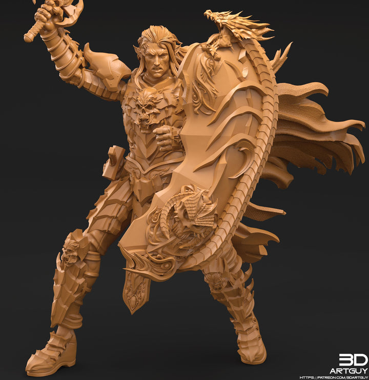 Dark Elf Fighter Ranger PC / NPC Unpainted | 28mm,32mm,54mm,75mm,100mm Scale | Resin Dungeons and Dragons D&amp;D 5e | Pathfinder |