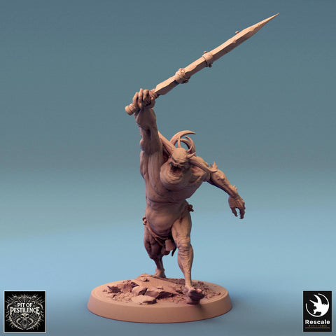 Putrid Fiend Demon, Flesh Golem Eldritch Horror, DnD Unpainted Miniature| 28mm, 32mm (proxy size),54mm,75mm,100mm Scales Dungeons & Dragons