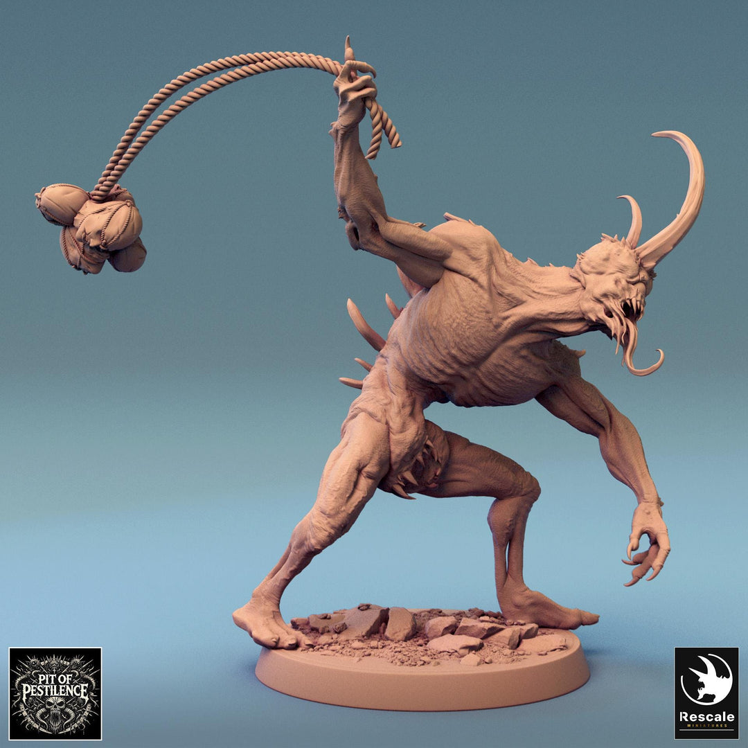 Putrid Fiend Demon, Flesh Golem Eldritch Horror, DnD Unpainted Miniature| 28mm, 32mm (proxy size),54mm,75mm,100mm Scales Dungeons &amp; Dragons