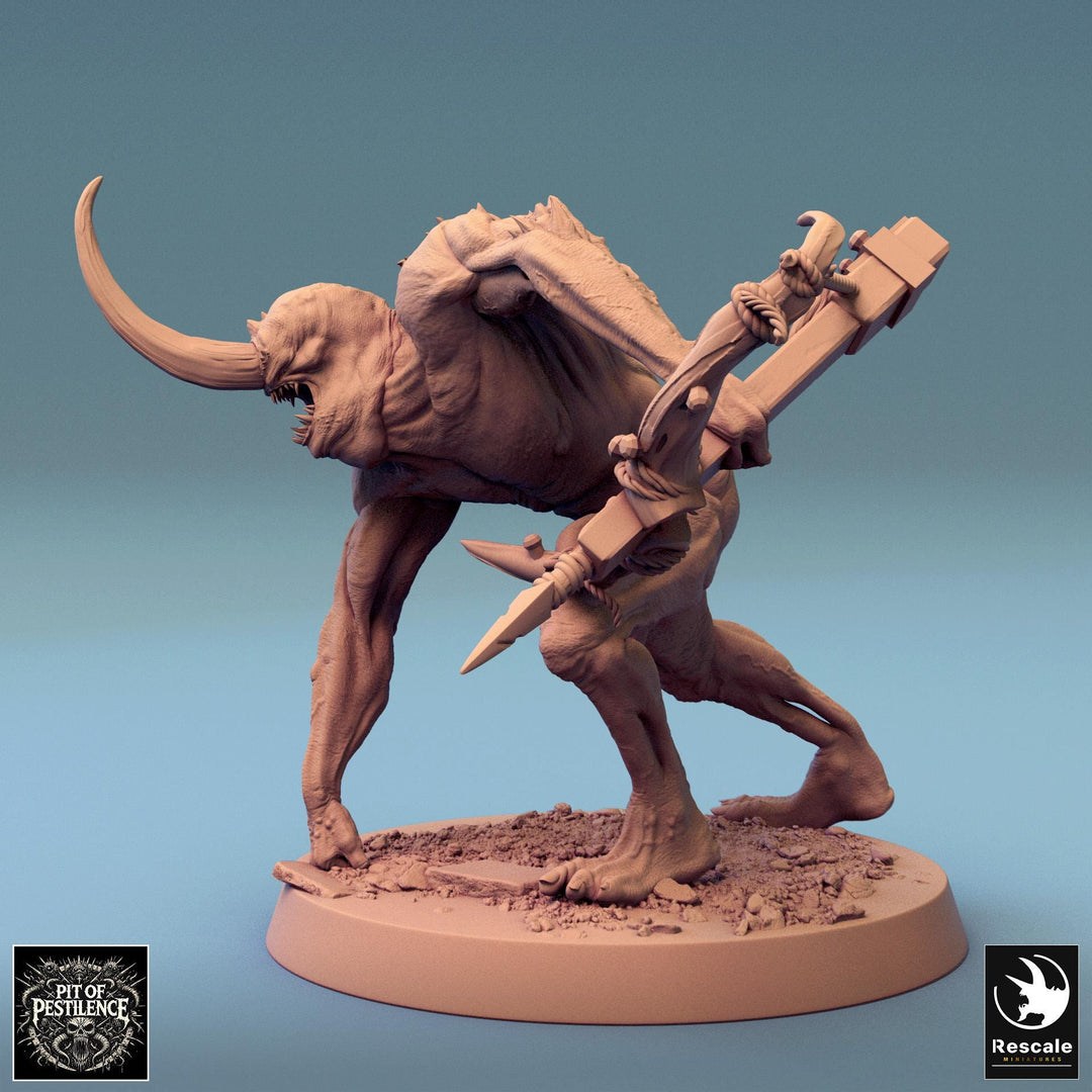 Putrid Fiend Demon, Flesh Golem Eldritch Horror, DnD Unpainted Miniature| 28mm, 32mm (proxy size),54mm,75mm,100mm Scales Dungeons &amp; Dragons