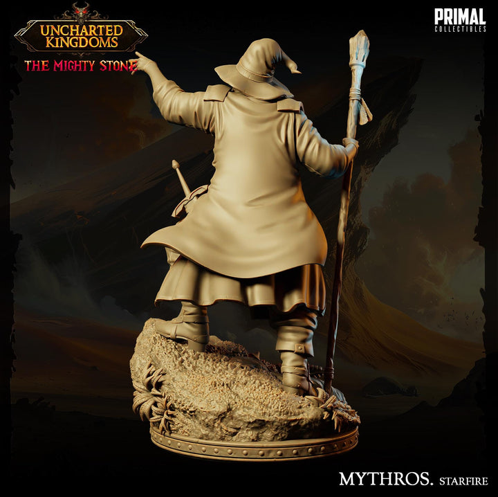 Human Male Legendary Wizard, Sorcerer, Warlock PC NPC Miniature | 28mm,32mm,54mm,75mm,100mm Scales | Dungeons and Dragons | Pathfinder |