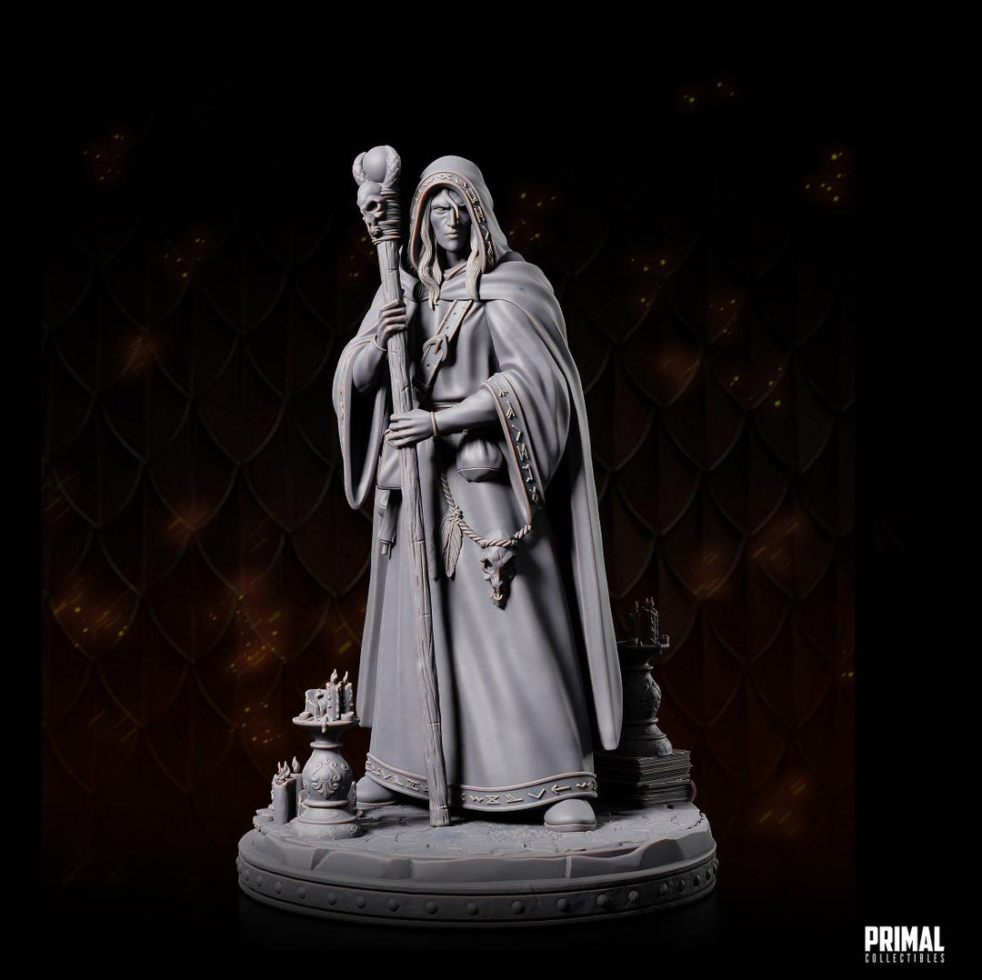 Human Male Wizard, Sorcerer, Warlock PC NPC Miniature | 28mm,32mm,54mm,75mm,100mm Scales | Dungeons and Dragons | Pathfinder | Battle Wizard