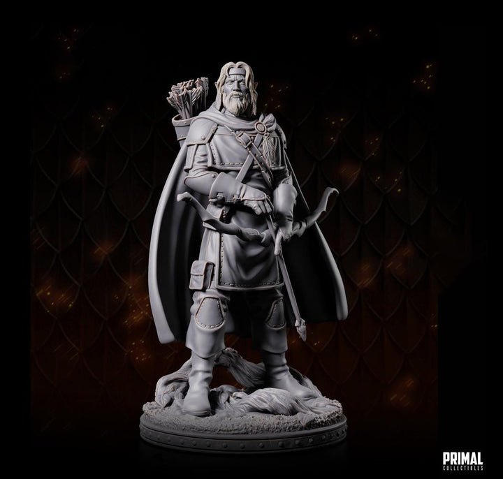 Half-Elf Male Ranger Fighter PC / NPC Miniature | 28mm,32mm,54mm,75mm,100mm Scales | Dungeons and Dragons | Pathfinder | Role playing Figure
