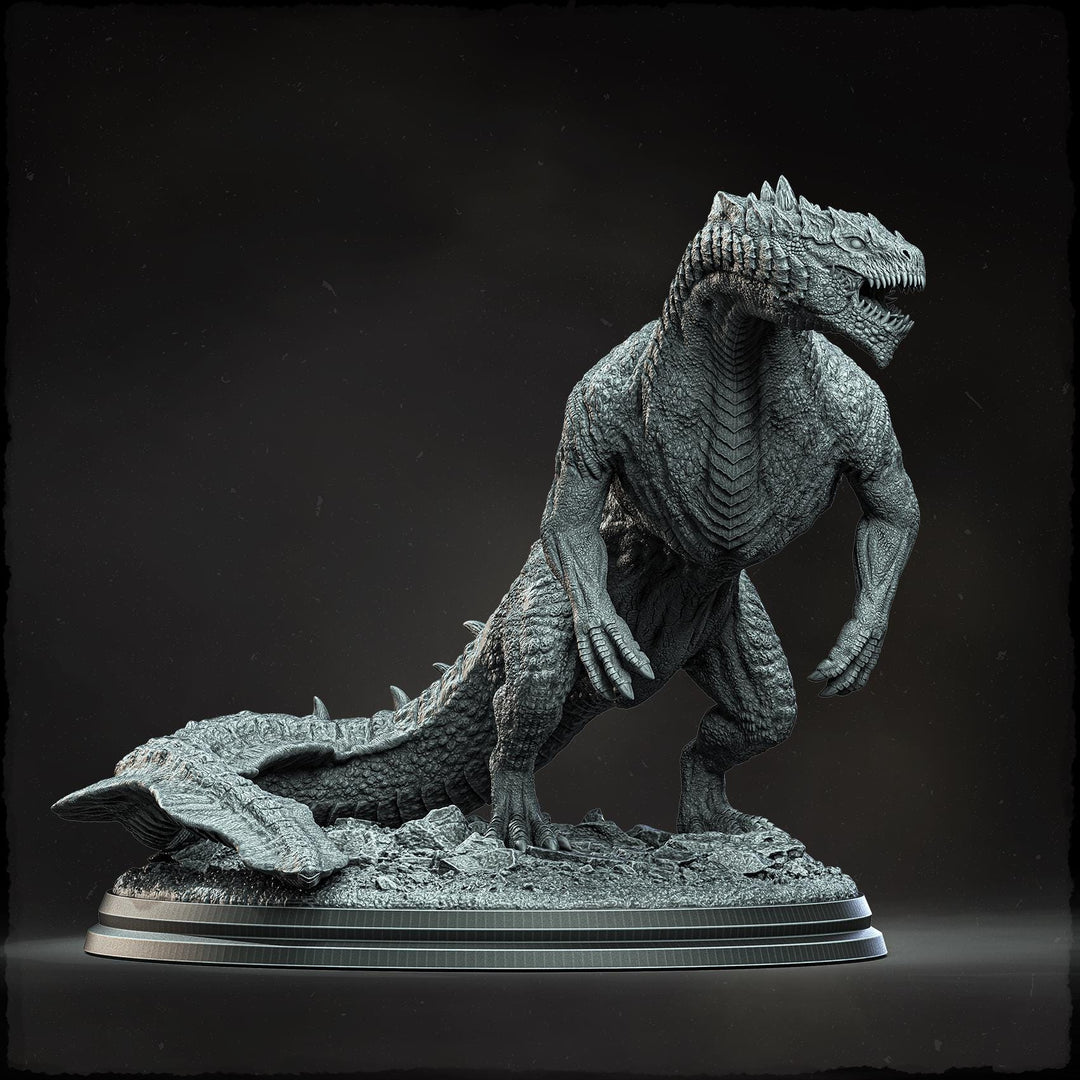 Thundralisk the Swift Fury, Gargantuan Lizard Monster (4 sizes) D&amp;D Miniature | 265mm Long | Resin Statue Figurine Dungeons and Dragons 5e