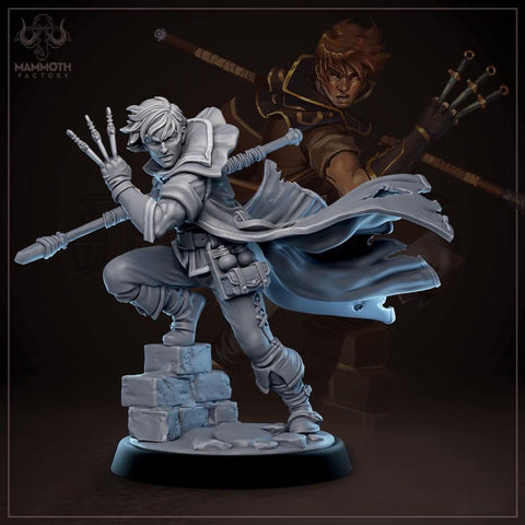 Human Rogue Arcane Trickster, Thief PC / NPC D&D Unpainted | 28mm,32mm,54mm,75mm,100mm | Dungeons and Dragons | Pathfinder | Mammoth Factory