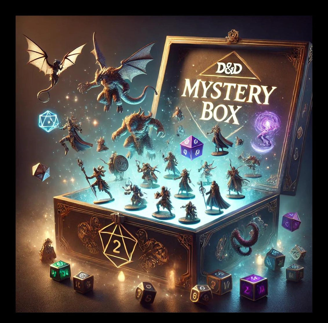 Miniatures Mystery Box D&amp;D 5e Fantasy box of 5 or 10 minis + bases included | No Duplicates | Dungeons and Dragons Miniatures | Pathfinder |
