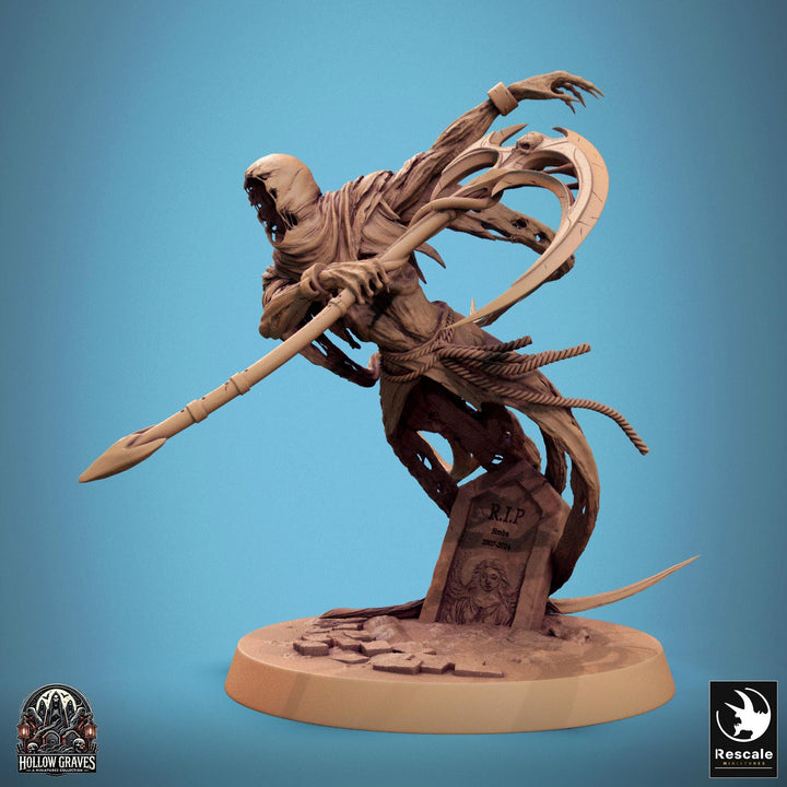 Ghost Undead Monster, Scythe or Sword Options (5 sizes), DnD 5e Unpainted Mini| 28mm, 32mm,54mm,75mm,100mm Scales | Dungeons &amp; Dragons