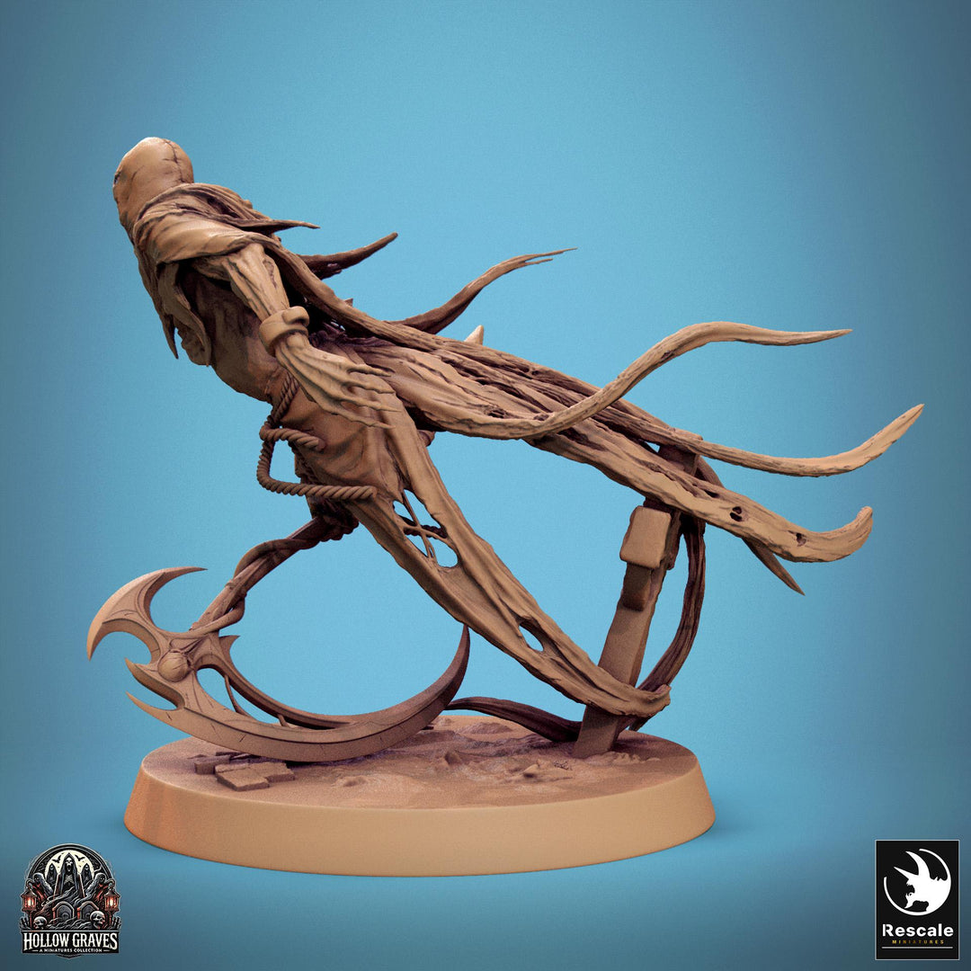 Ghost Undead Monster, Scythe or Sword Options (5 sizes), DnD 5e Unpainted Mini| 28mm, 32mm,54mm,75mm,100mm Scales | Dungeons &amp; Dragons