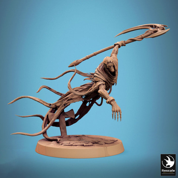 Ghost Undead Monster, Scythe or Sword Options (5 sizes), DnD 5e Unpainted Mini| 28mm, 32mm,54mm,75mm,100mm Scales | Dungeons &amp; Dragons