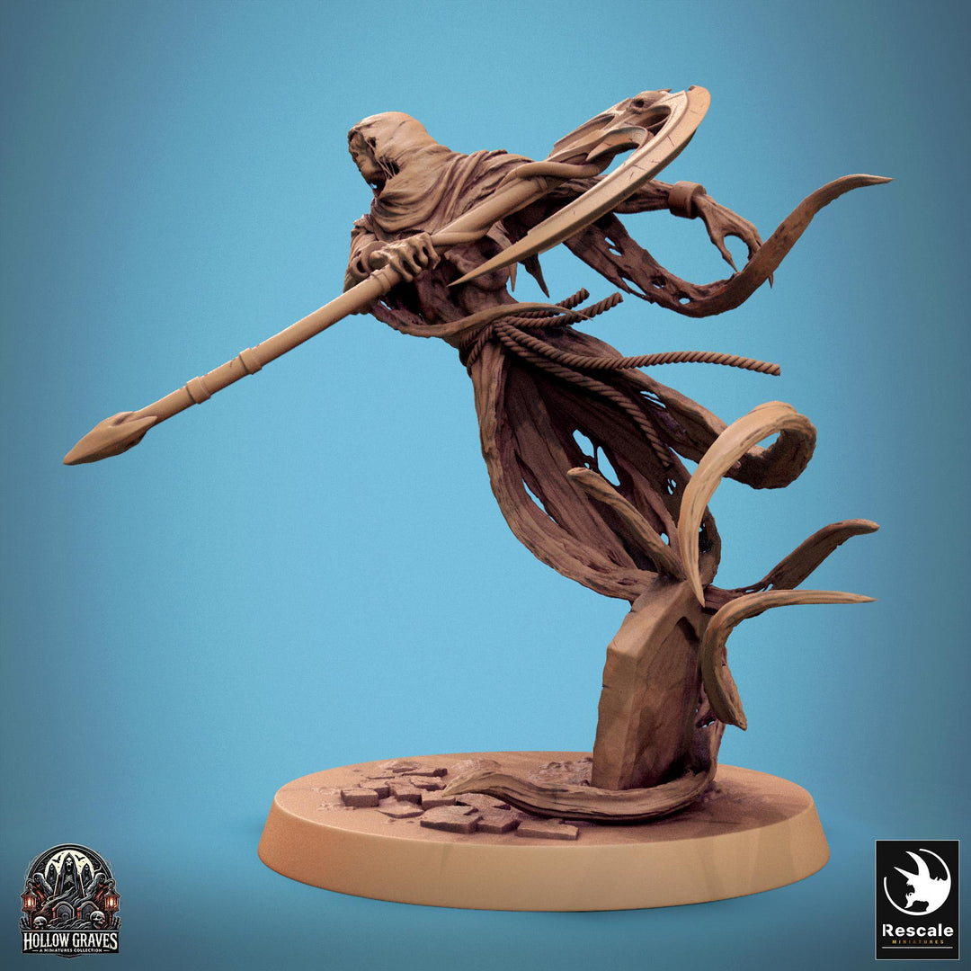Ghost Undead Monster, Scythe or Sword Options (5 sizes), DnD 5e Unpainted Mini| 28mm, 32mm,54mm,75mm,100mm Scales | Dungeons &amp; Dragons