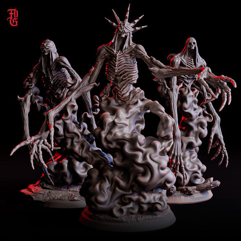 Wraith Undead, Demon Fiend, Resin Miniature | 28mm, 32mm,54mm, 75mm,100mm Scale | Dungeons and Dragons D&D 5e Pathfinder | Flesh of Gods