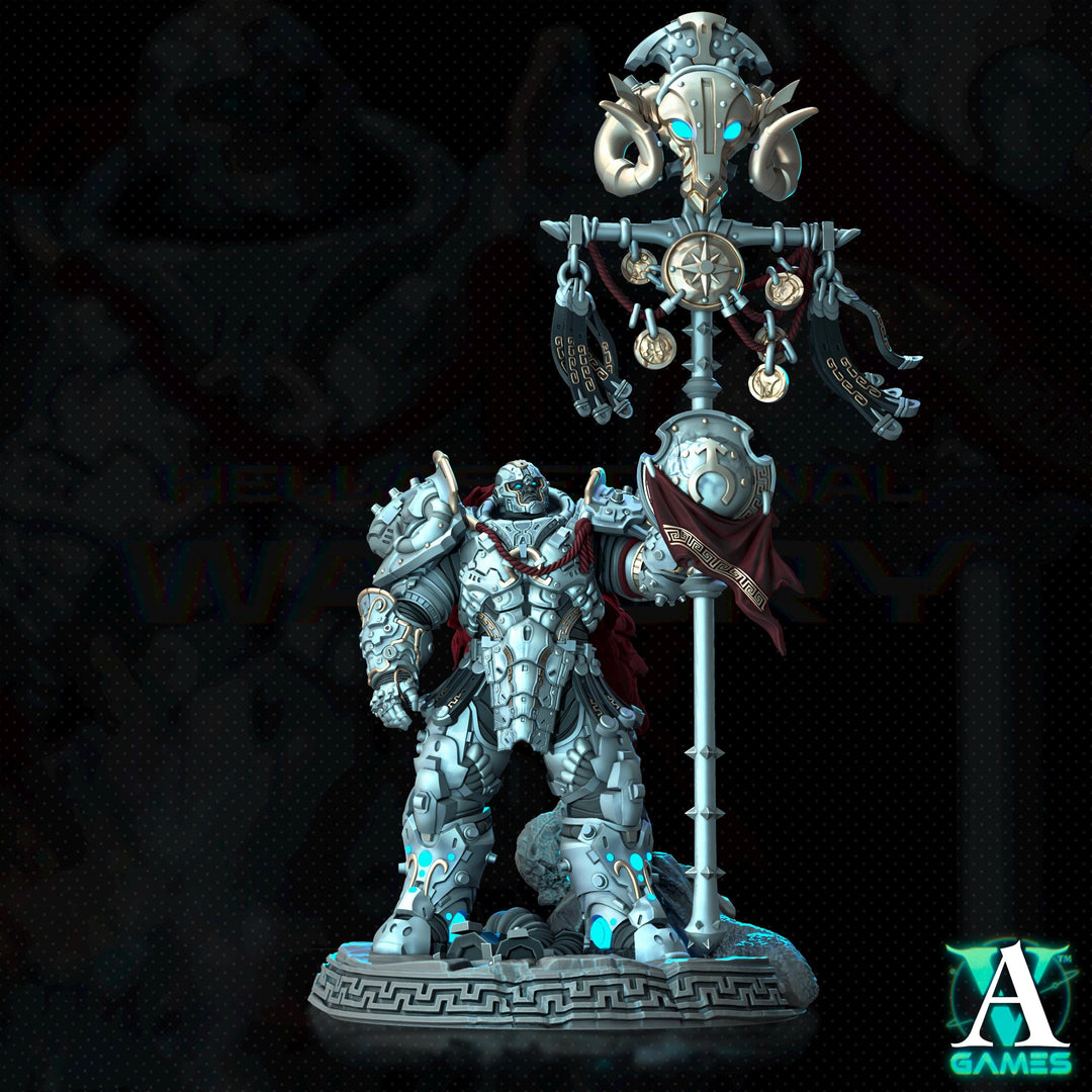 Sci-Fi Miniature Space Knight, Hellas Eternal | 28mm,32mm, 54mm, 75mm,100mm Scales | Resin Mini | Archvillain Games