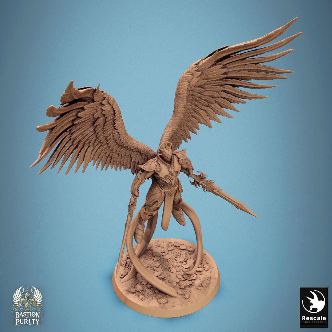Winged Paladin, Male Celestial Angel, Solar, Deva (2 Poses), DnD 5e Unpainted Mini | 28mm, 32mm,54mm,75mm,100mm Scales |Dungeons &amp; Dragons