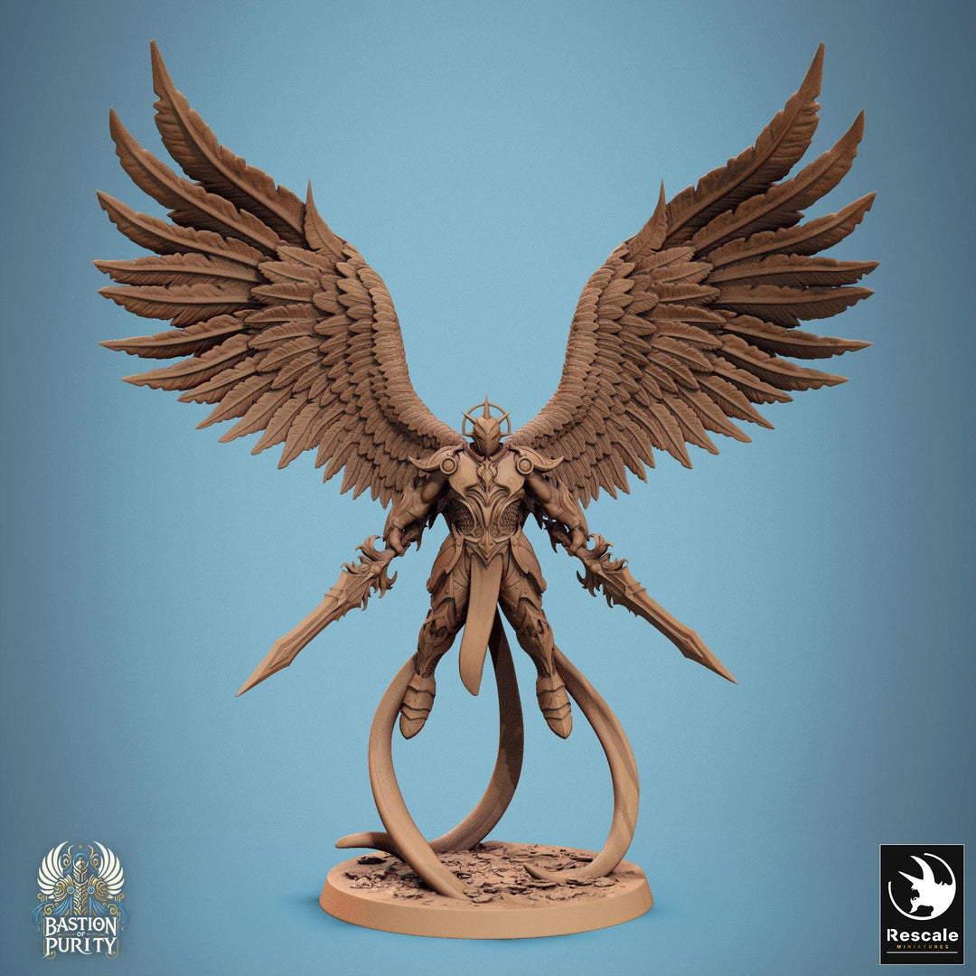 Winged Paladin, Male Celestial Angel, Solar, Deva (2 Poses), DnD 5e Unpainted Mini | 28mm, 32mm,54mm,75mm,100mm Scales |Dungeons &amp; Dragons